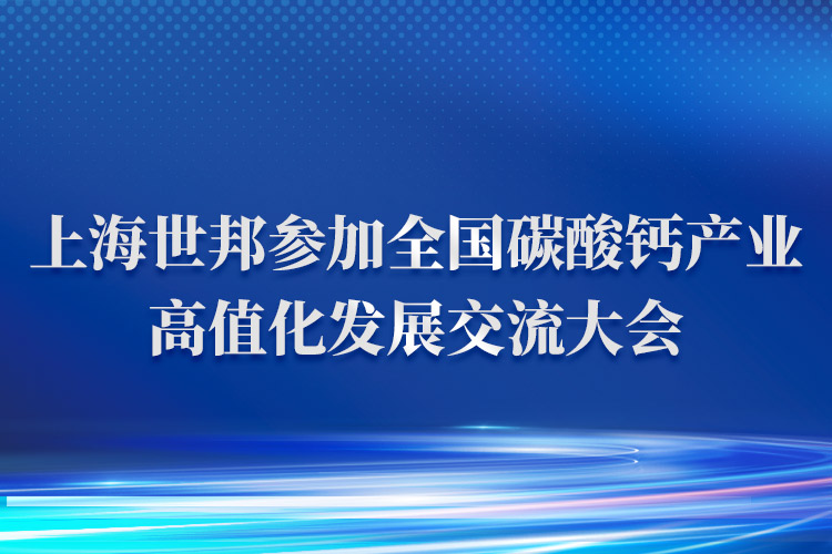 會議動態(tài) | 上海世邦參加第四屆全國碳酸鈣產(chǎn)業(yè)高值化發(fā)展交流大會
